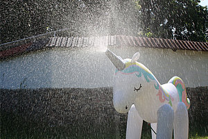 Einhorn Gartendusche