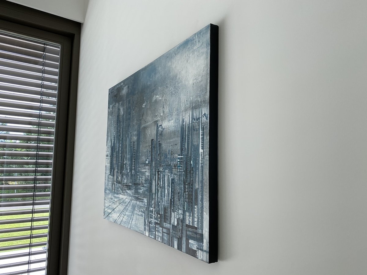 Originales Gemälde „Gesichter einer Großstadt“